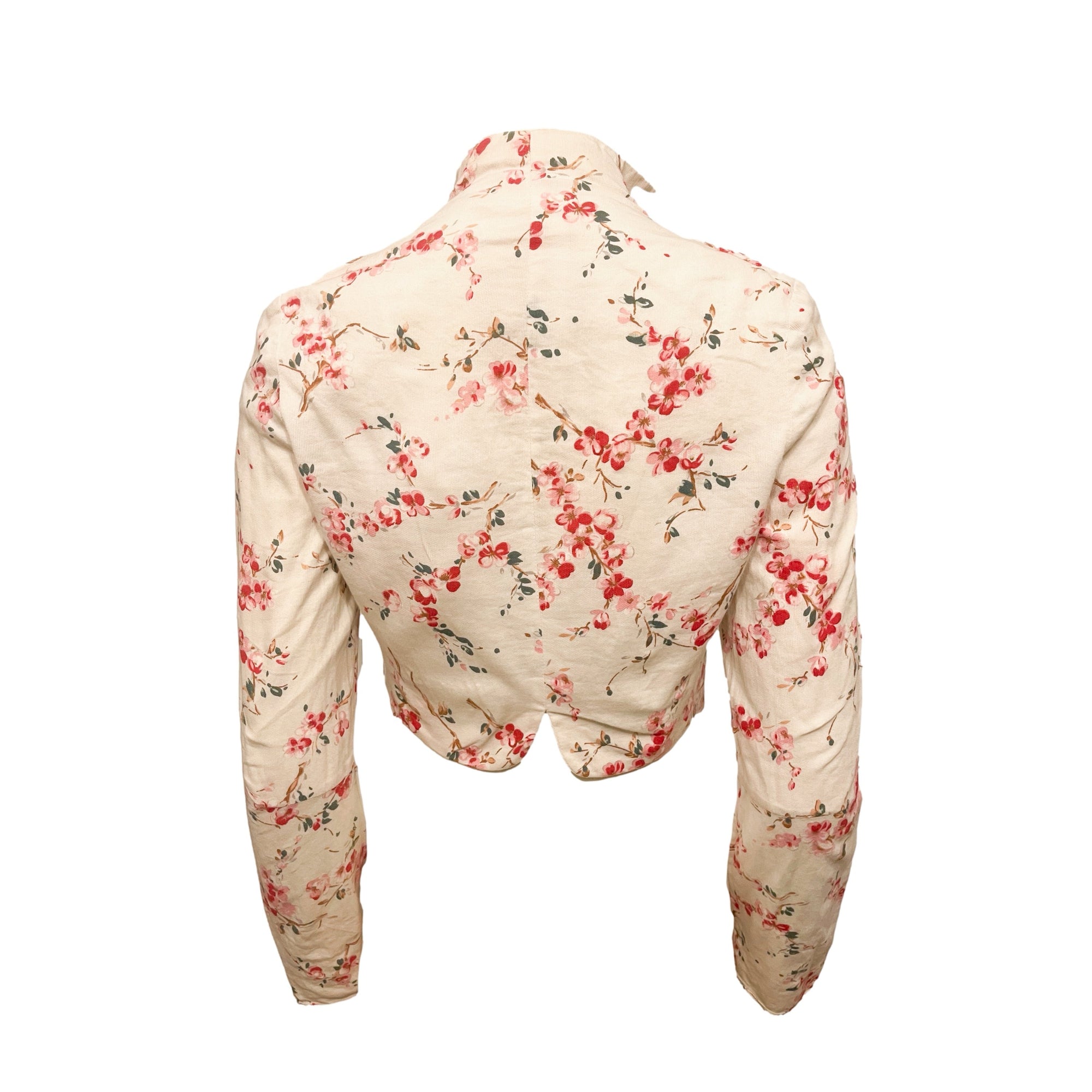 Vivienne Westwood White Floral Crop Jacket - Apparel