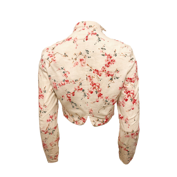 Vivienne Westwood White Floral Crop Jacket - Apparel