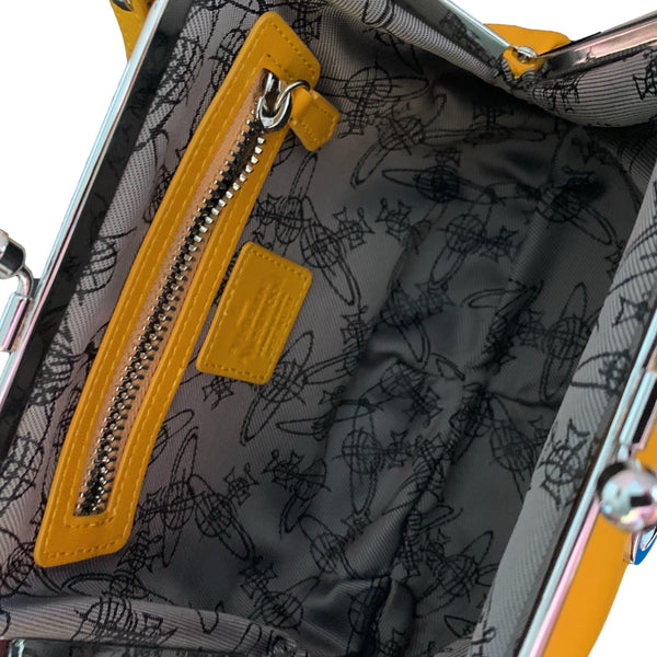 Vivienne Westwood Yellow Kiss Lock Top Handle - Handbags