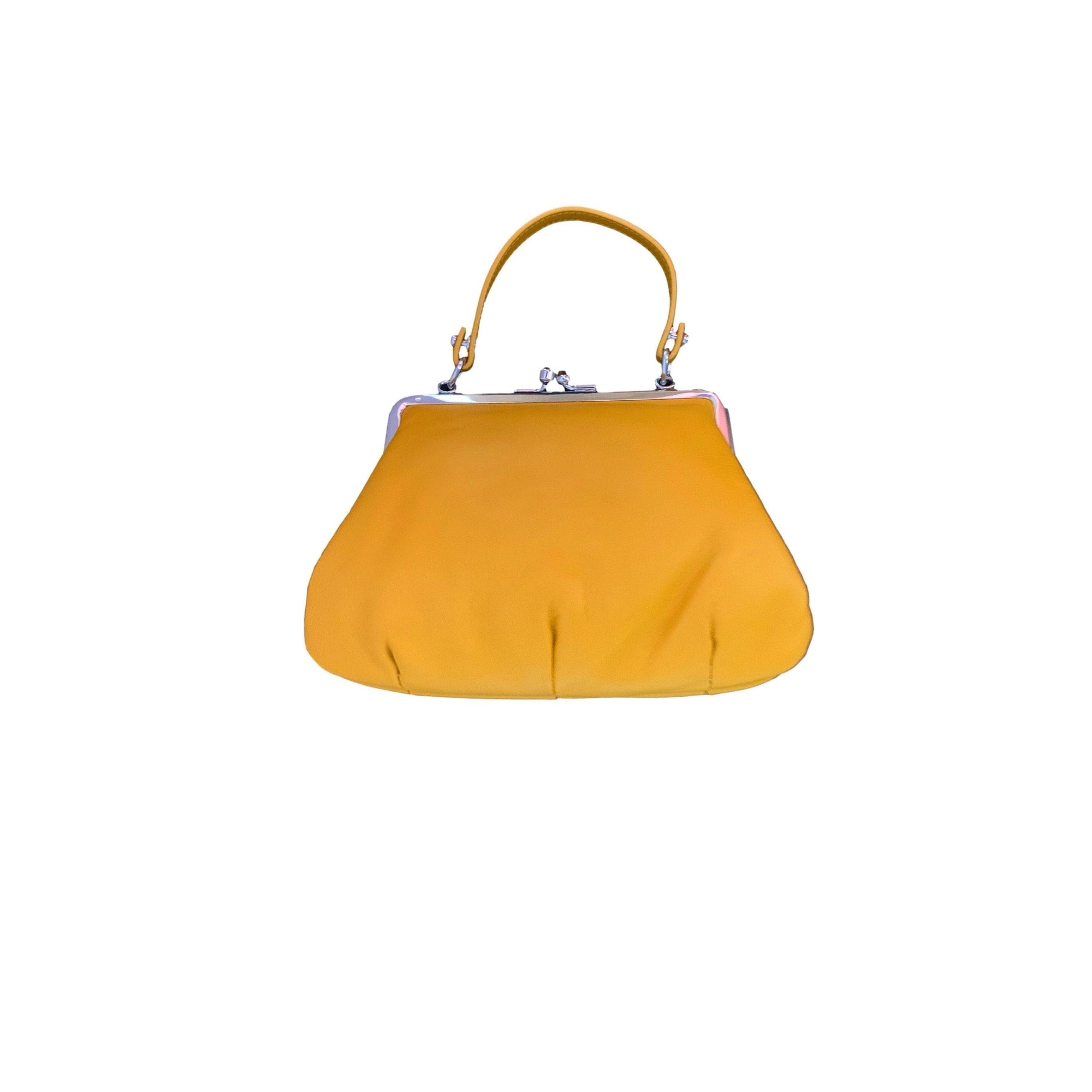 Vivienne Westwood Yellow Kiss Lock Top Handle - Handbags