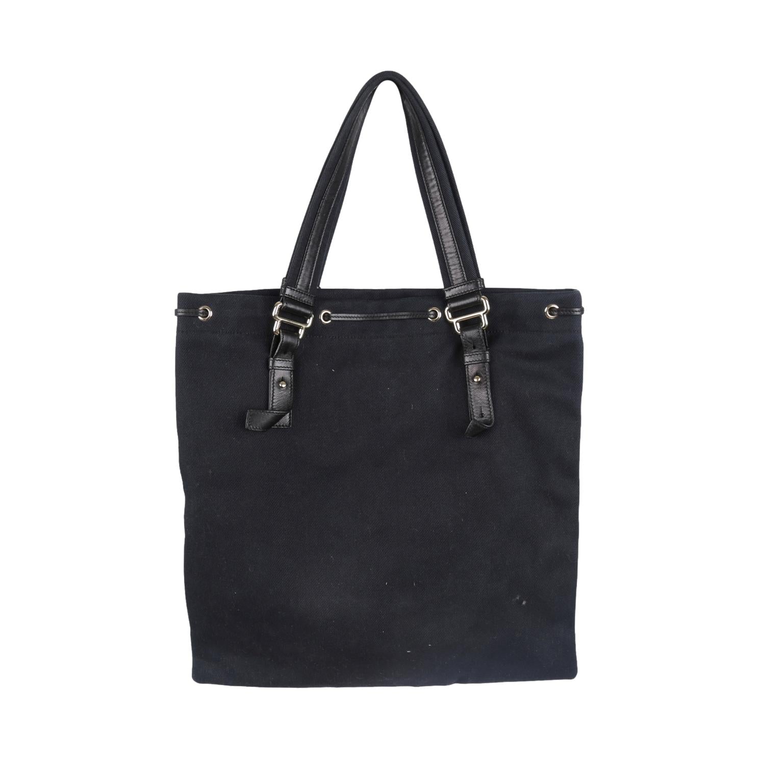 YSL Black Canvas Tote - Handbags