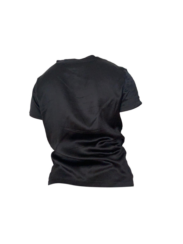 YSL Black Jeweled Silk T-Shirt - Apparel