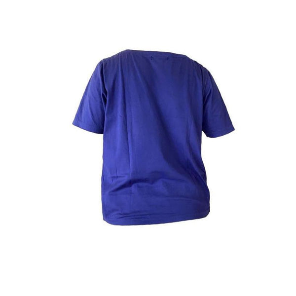 YSL Blue Rhinestone Logo T-Shirt - Apparel