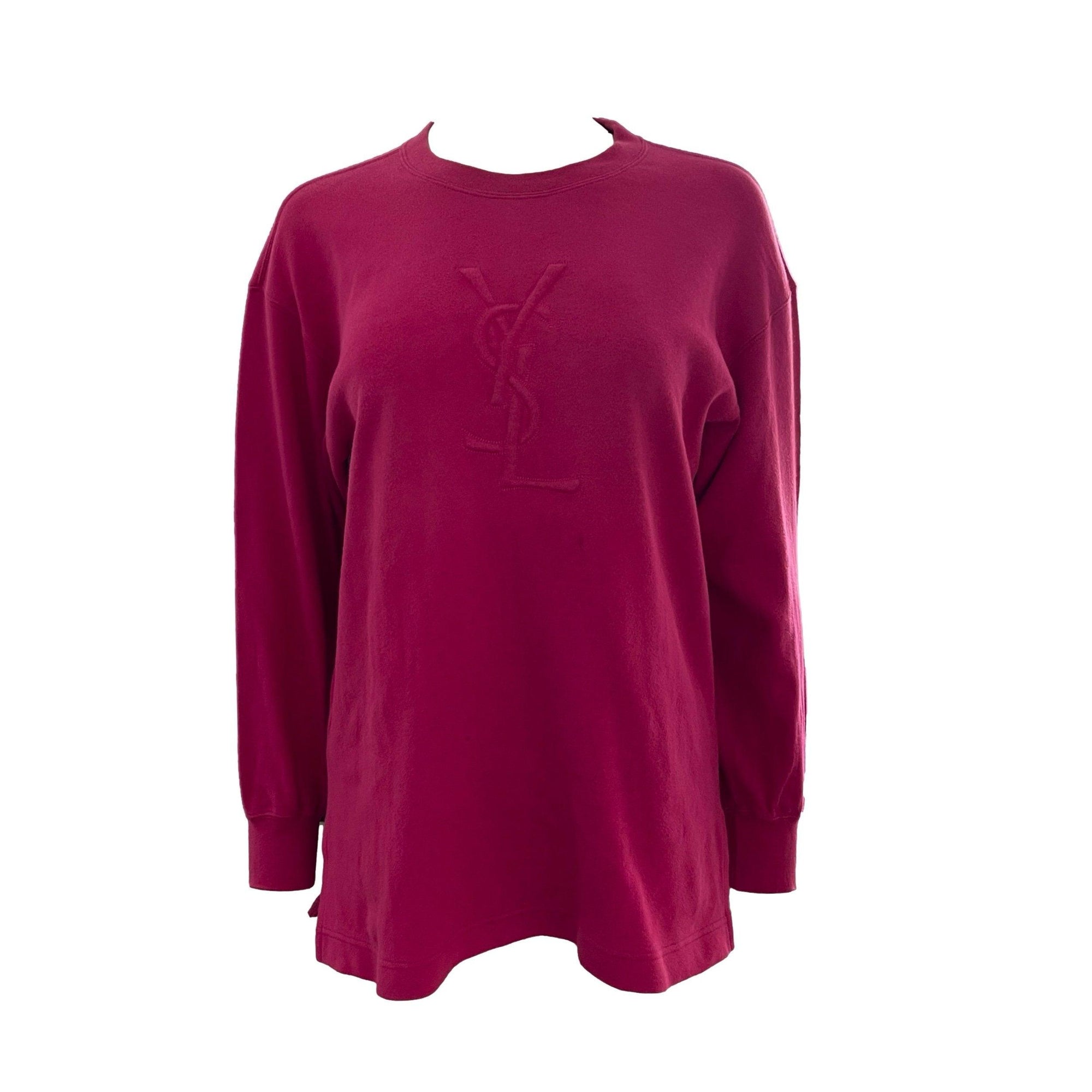YSL Fuchsia Logo Sweatshirt - Apparel