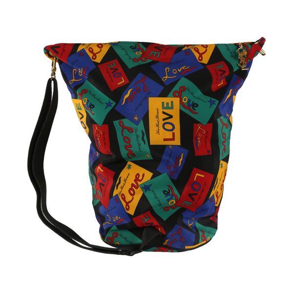YSL Multicolor ’Love’ Print Backpack - Handbags