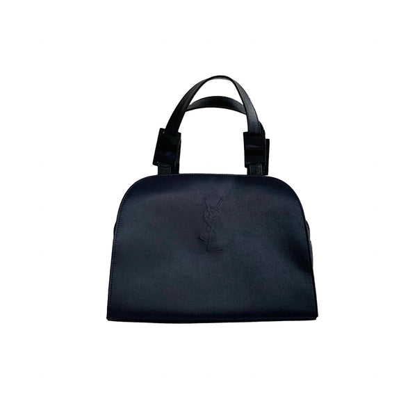 YSL Navy Nylon Logo Shoulder Bag - Handbags