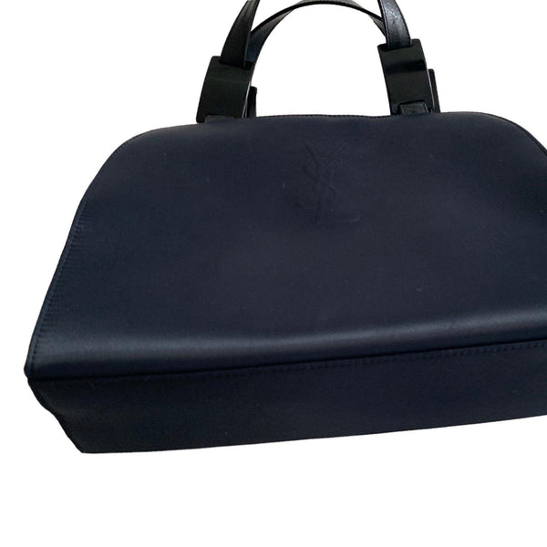 YSL Navy Nylon Logo Shoulder Bag - Handbags