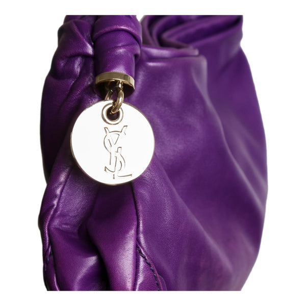YSL Purple Leather Shoulder Bag - Handbags