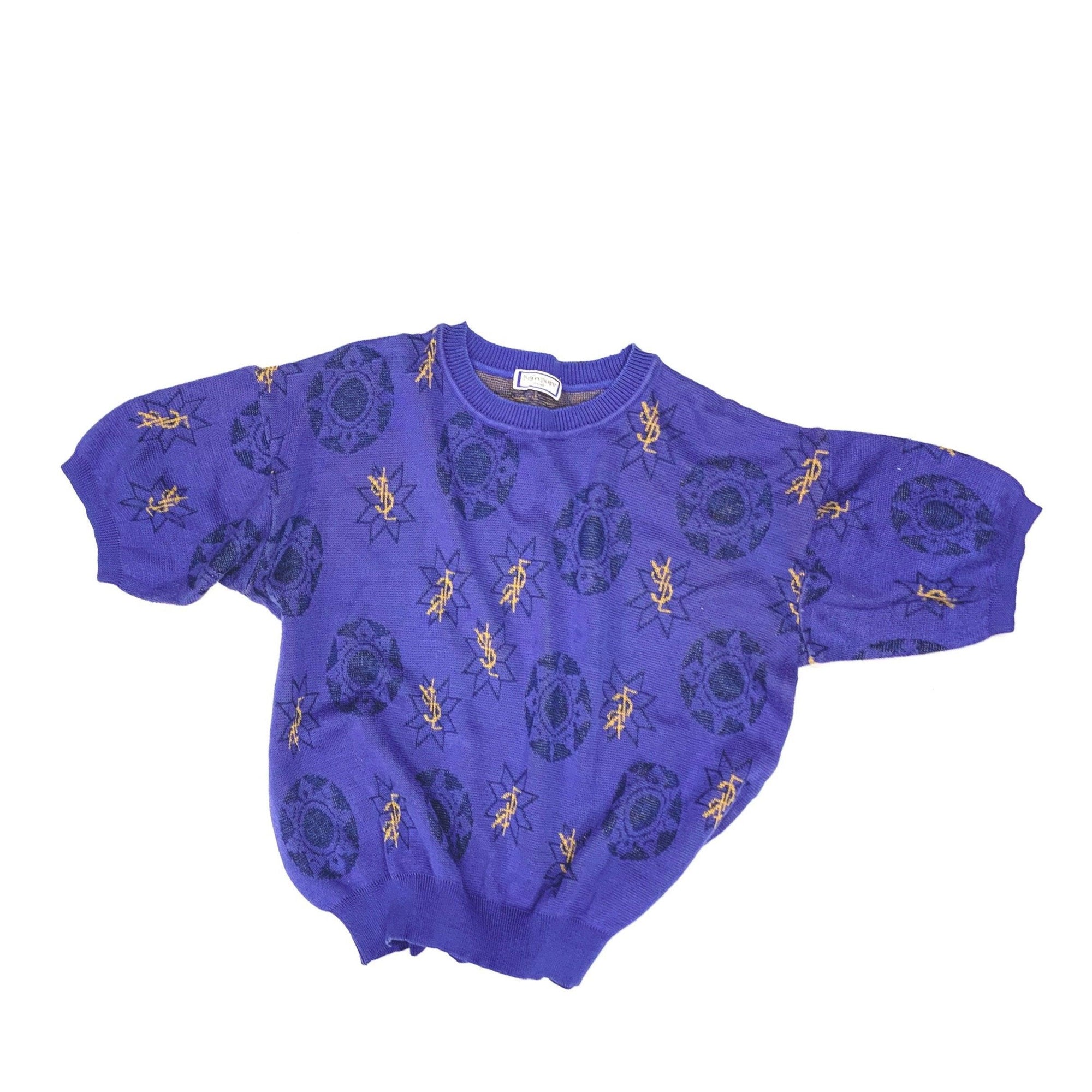 YSL Purple Print Sweater - Apparel