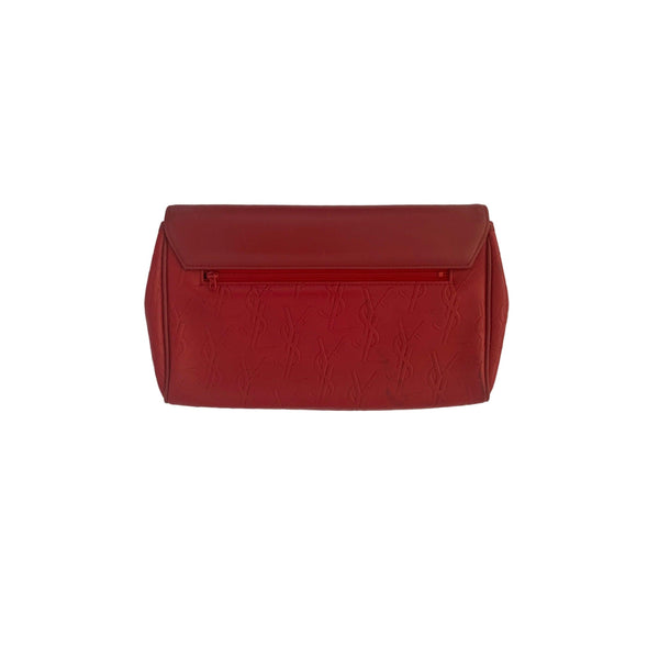 YSL Red Leather Clutch - Handbags