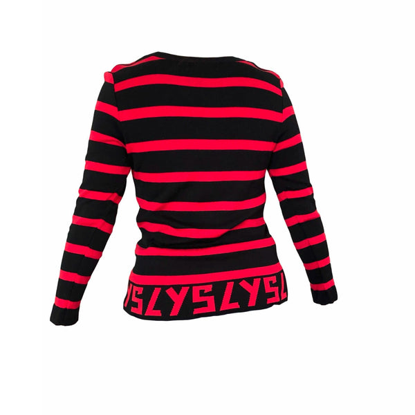 YSL Red Stripe Logo Sweater - Apparel