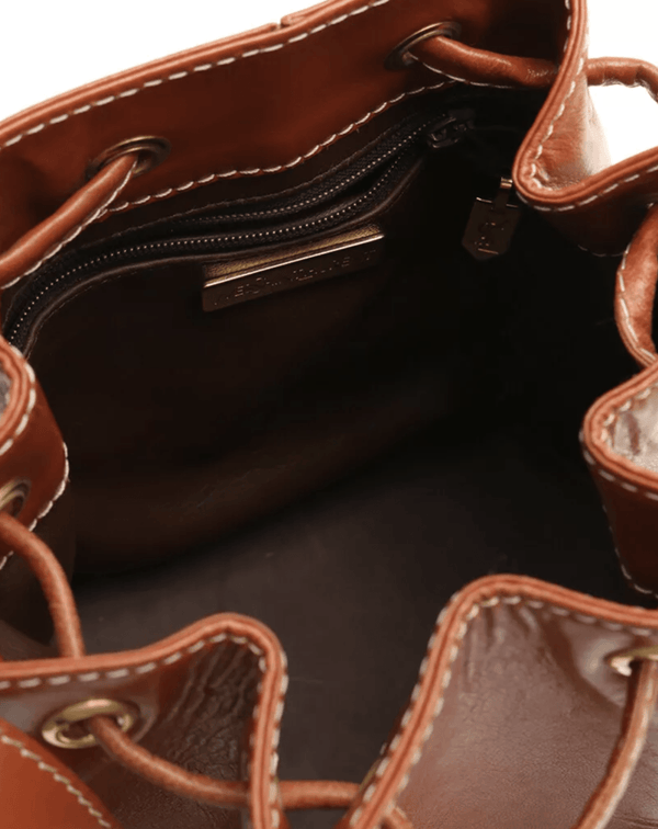 YSL Tan Leather Logo Small Crossbody Bag - Handbags